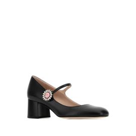 Valentino Garavani Escarpins Ornés De Cristal À Talon Épais 60 Mm - Noir