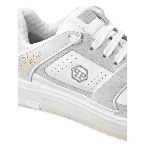 Philipp Plein Baskets À Empiècements En Cuir - Blanc - 37