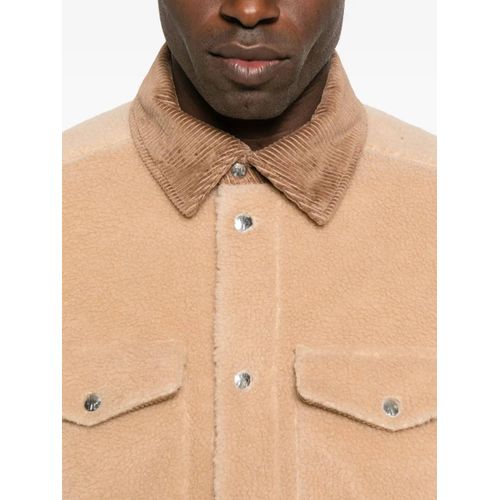 Moncler Surchemise À Col En Velours Côtelé - Marron