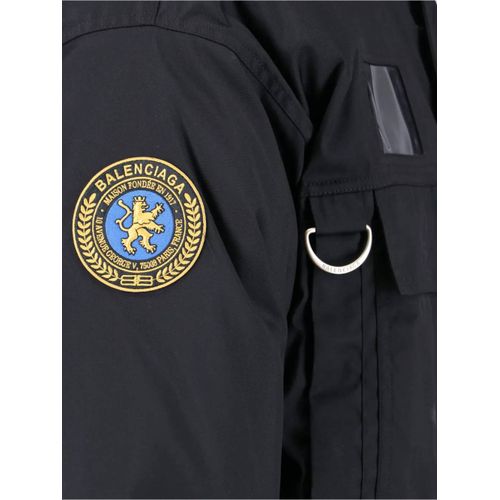Balenciaga Parka Matelassée Bordée De Fourrure Artificielle - Noir