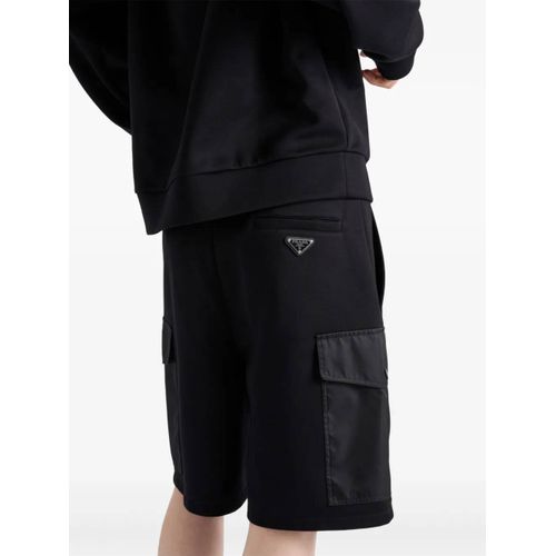 Prada Short En Coton À Poches Cargo - Noir