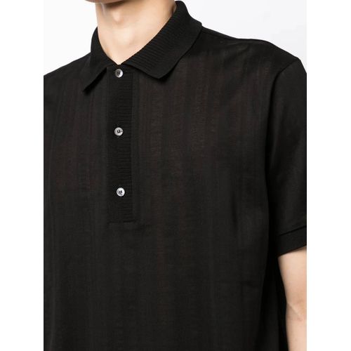 Paul Smith Polo En Coton Biologique À Rayures - Noir