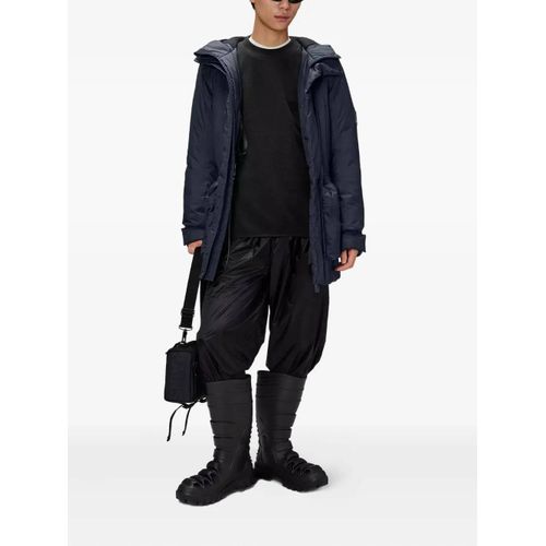 Rains Parka À Lien De Resserrage - Bleu