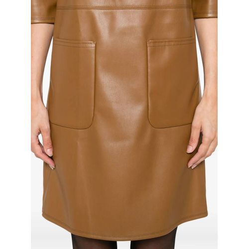 Max Mara Robe Courte À Détails De Poches - Marron