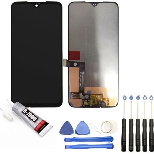 Vitre Tactile + Ecran Lcd Compatible Avec Motorola Moto G7 Plus G7+ Taille 6.2" Bleu (Deep Indigo) + Kit Outils + Colle B7000