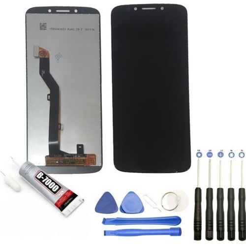 Visiodirect® Ecran Complet: Vitre + Lcd Compatible Avec Motorola Moto G6 Play Taille 5.7" Noir + Kit Outils + Colle B7000 Offerte