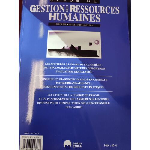 Les Effets De La Charge De Travail Et Du Plaf.De Carriere Sur Les - Grh 111 - Gestion Des Ressou