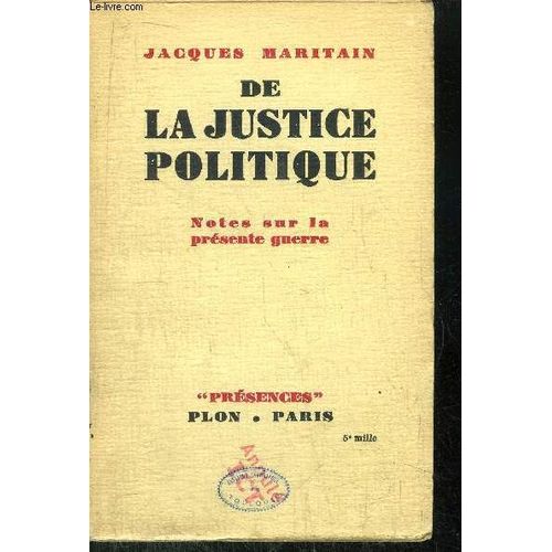 De La Justice Politique