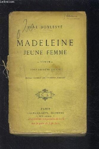 Madeleine Jeune Femme - Vendu En L Etat