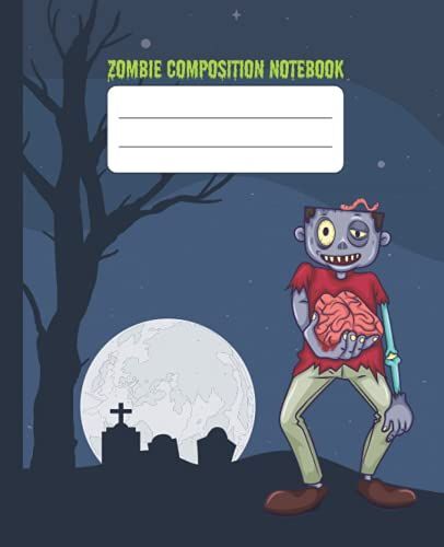 Zombie Boy Composition Notebook: 7.5x9.25, 100-Page Wide Ruled Lined Paperback Zombie-Themed Notebook For All Your Brainy School Work, Creative ... Kids Of All Ages And Lovers Of The Undead.