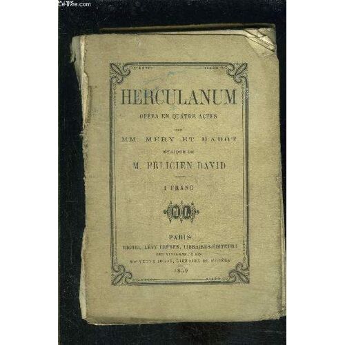 Herculanum- Opera En Quatre Actes- Vendu En L Etat