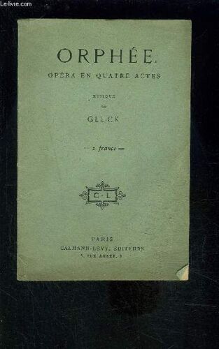 Orphee- Opera En 4 Actes