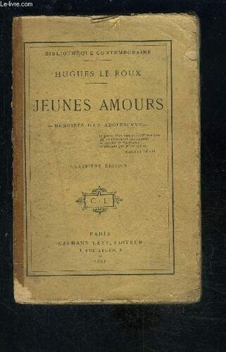 Jeunes Amours- Memoires D Un Adolescent- Vendu En L Etat