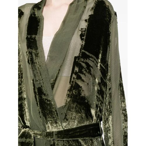 Roberto Cavalli Manteau En Velours - Vert