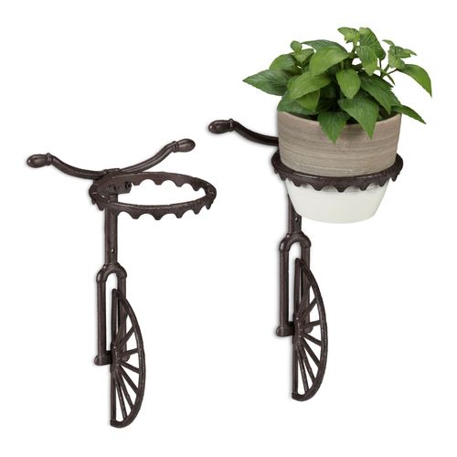 Relaxdays 2x Supports Pot De Fleurs Mural Porte Fleurs Décoration Murale Fonte