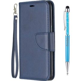 Coque Pour Samsung Galaxy S8, Bookstyle Flip Cover Tui De Protection Housse En Pu Cuir Avec Tpu Silicone Souple [Fente De Carte] [Fermeture Magntique] (Bleu)