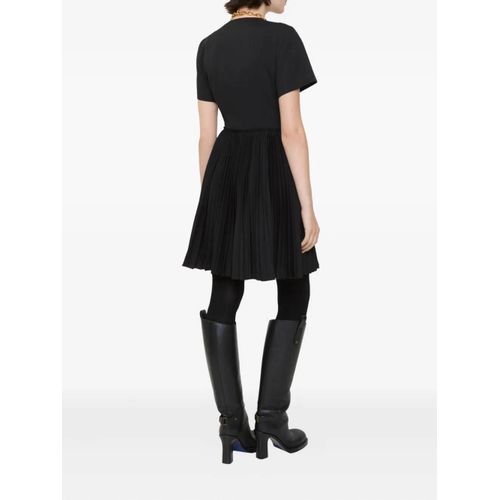 Burberry Robe Courte Plissée - Noir
