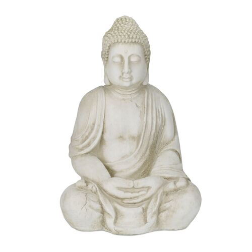 Relaxdays Statue Bouddha Sculpture Jardin 70 Cm Bouddha De Jardin Xxl Déco De Jardin
