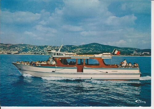 Carte Postale De Juan Les Pins (Alpes Maritimes) - Départ Pour La Corniche Nord À Bord De La Vedette Cap D'antibes 7