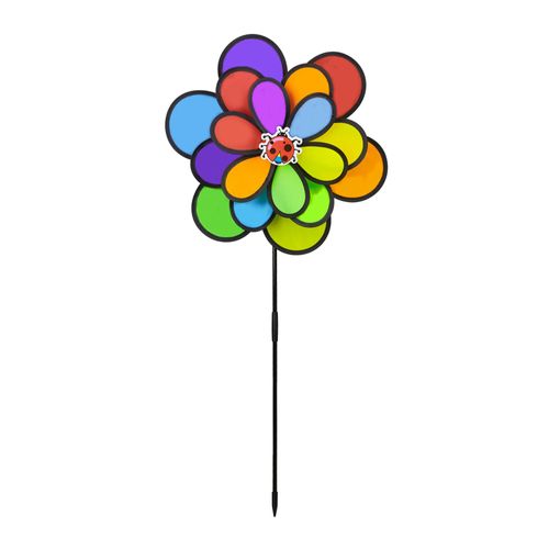 Relaxdays Moulin À Vent Balcon Coloré Décoration Jardin Enfants Adultes Design Fleur