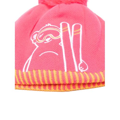 Rossignol Bonnet À Motif D'ours Et De Skis - Rose