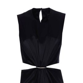 Max Mara Robe En Soie À Fini Satiné - Noir