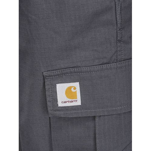 Carhartt Wip Short En Coton À Patch Logo - Gris