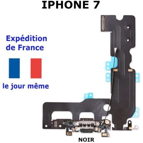 **Connecteur de CHARGE pour APPLE IPHONE 7 NOIR + Microphone + Antenne Dock Port micro USB Nappe Flex