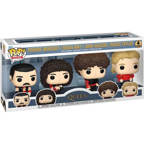 Figurine Funko Pop - Queen - Freddie Mercury / Brian May / John Deacon / Roger Taylor (Radio Gaga) - Pack (70602)