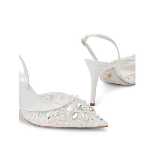 René Caovilla Escarpins Camilla 80 Mm En Cuir - Blanc