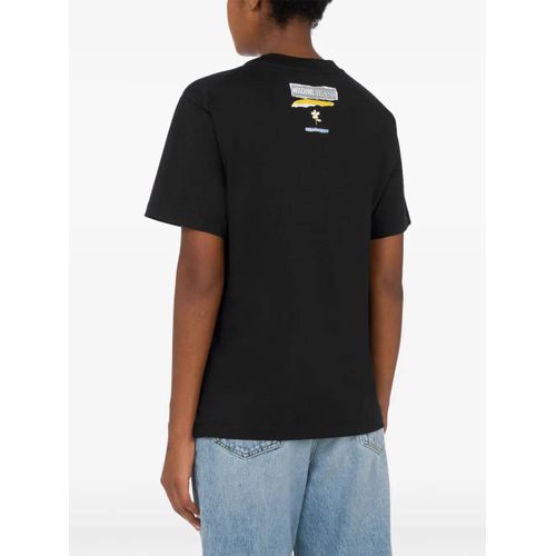 Moschino Jeans T-Shirt Slow Down Archive - Noir