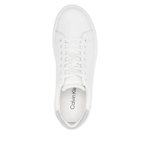Calvin Klein Baskets En Cuir À Logo Embossé - Blanc