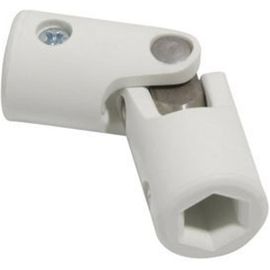 Cardan polyamide blanc  hexagonal 10/rond 12