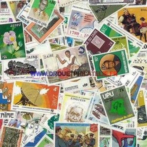 Zaire 100 Timbres Differents Obliteres