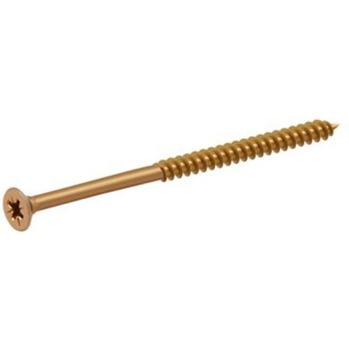 Vis ? bois pozidriv tête frais?e zingu?e jaune 4.5x80 mm - 100?pi?ces