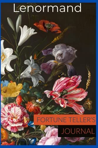 Lenormand Fortune Teller's Journal Diary: For Oracle Tarot Readings Flowers Blue Pink