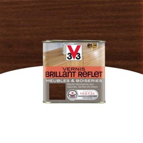 Vernis meubles et boiseries V33 Brillant reflet ch?ne fonc? brillant 0 25L