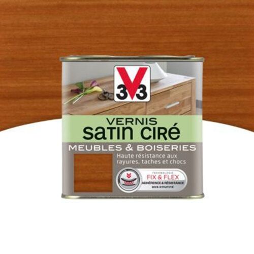 Vernis meubles et boiseries V33 Satin cir? acajou satin 0 5L