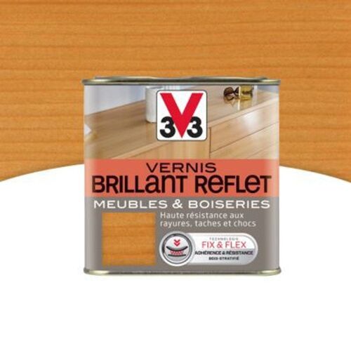 Vernis meubles et boiseries V33 Brillant reflet ch?ne dor? brillant 0 5L