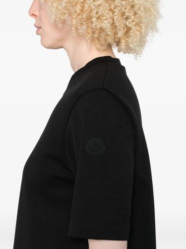 Moncler Robe Mi-Longue À Design Superposé - Noir