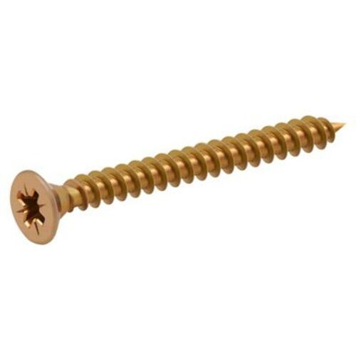 Vis ? bois pozidriv tête frais?e zingu?e jaune 3.5x40 mm - 100?pi?ces