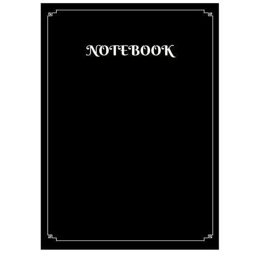 Notebook: 120 Page Journal, 8.5x11 Inch, Black Notebook, 60 Sheets / 120 Pages, Classic , College Ruled Paper, Perfect Bound, Hard Cover