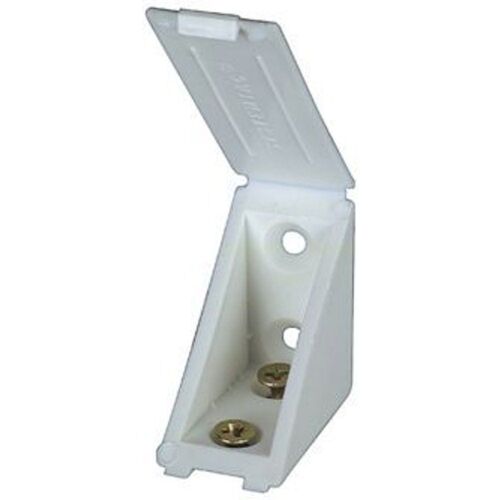 4 taquets ?querre ? visser plastique blanc