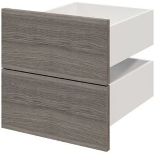 Lot De 2 Tiroirs Effet Ch?Ne Gris? Goodhome Atomia H. 18 5 X L. 33 9 X P?39 Cm