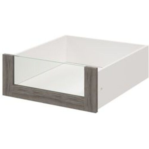 Tiroir int?rieur avec fa?ade verre effet ch?ne gris? GoodHome Atomia H. 17 x L. 46 4 x P. 50 cm