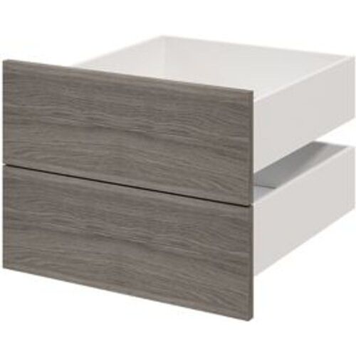 Lot de 2 tiroirs effet ch?ne gris? GoodHome Atomia H. 18 5 x L. 46 4 x P?50 cm