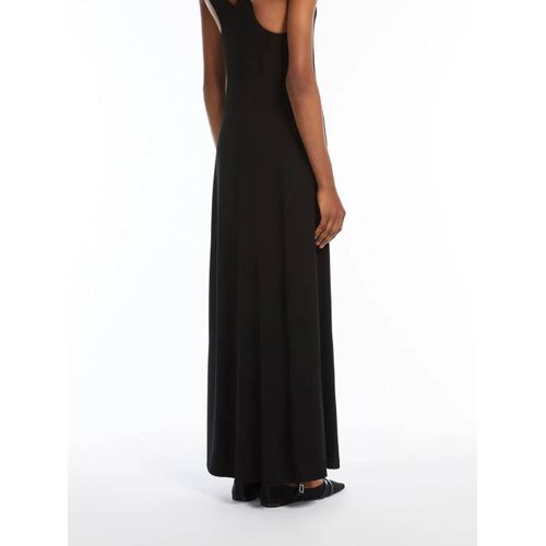 Max Mara Robe Longue À Design Sans Manches - Noir