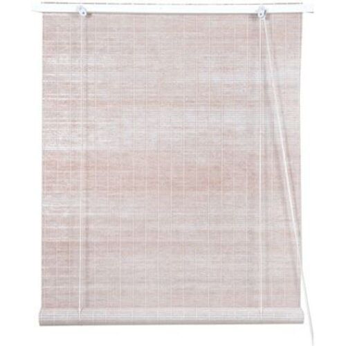 Store enrouleur bois blanc Scandinave 140 x 180 cm