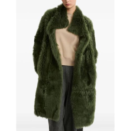 Yves Salomon Manteau À Taille Ceinturée - Vert