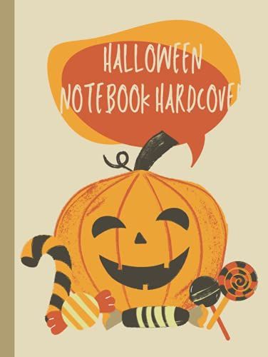 Halloween Notebook Hardcover: Classic Hardcover Notebook 8.25 X 11 Inch 128 Sheets (100 Pages) Leather Notebook Journals To Write In For Women Large Notebooks And Journals